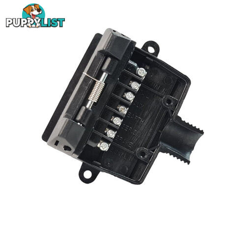 Trailer Vision 7 Pin Flat Male Plug   7 Pin Female Socket with Terminal Springs SKU - TV106FTV105F