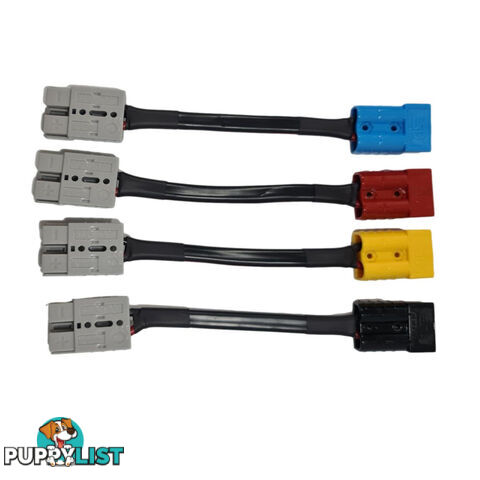 50amp Anderson Plug Connector Grey to Red, Blue, Black or Yellow Plug