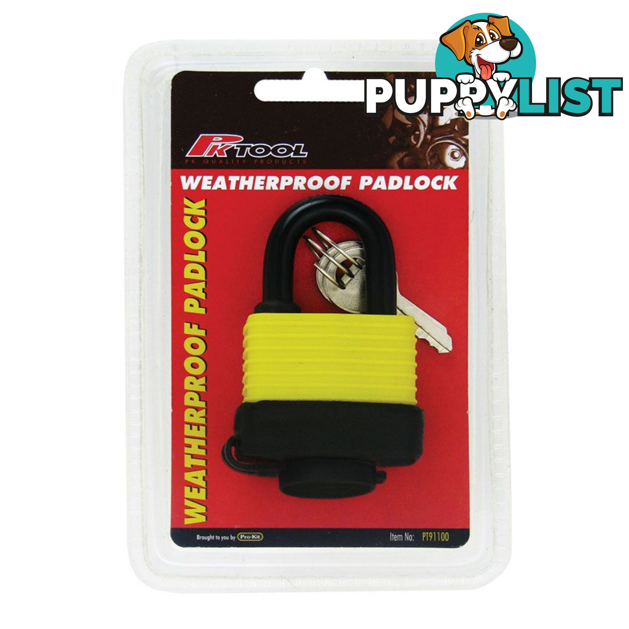 PK Tools Weatherproof Padlock 40mm with 2 x keys SKU - PT91100