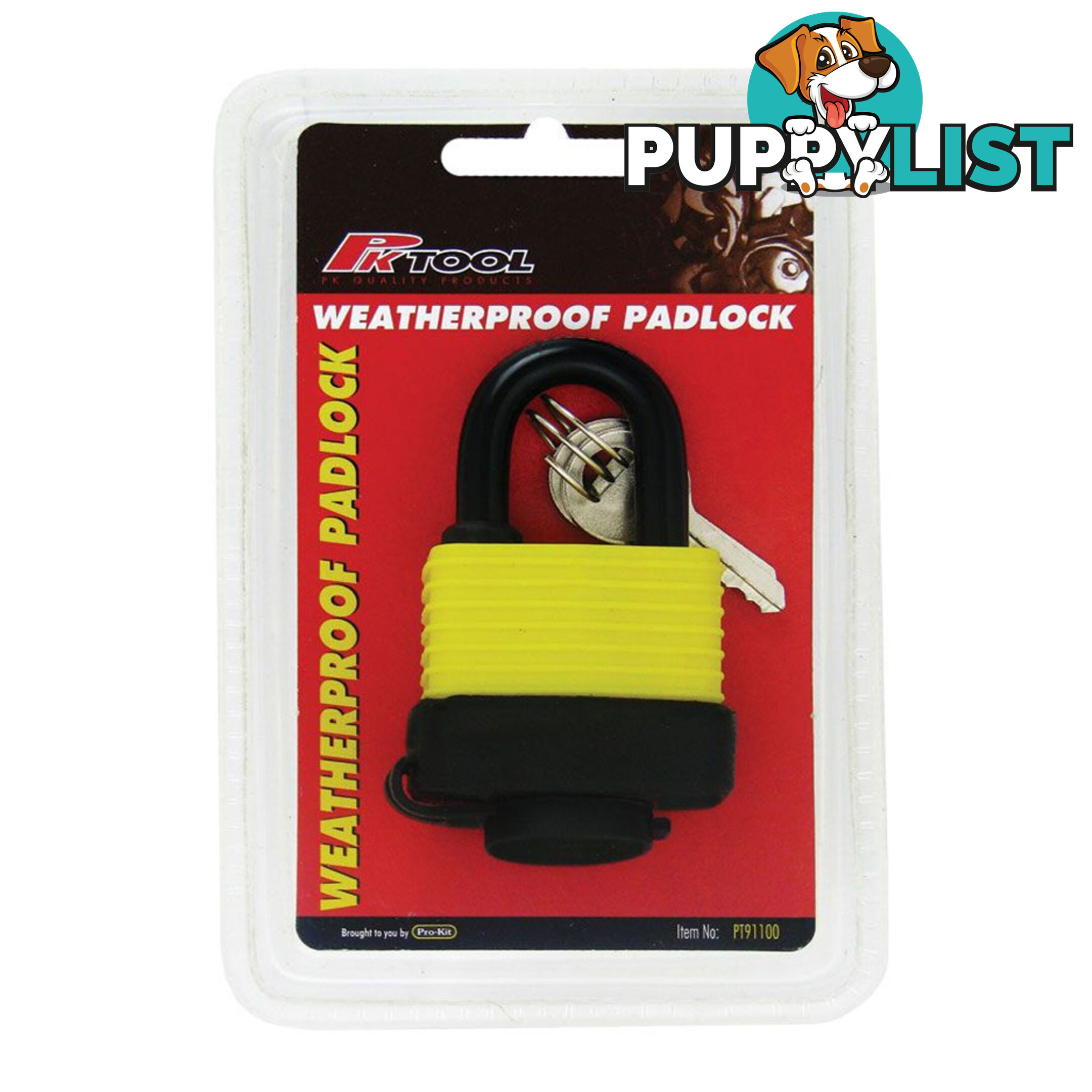 PK Tools Weatherproof Padlock 40mm with 2 x keys SKU - PT91100