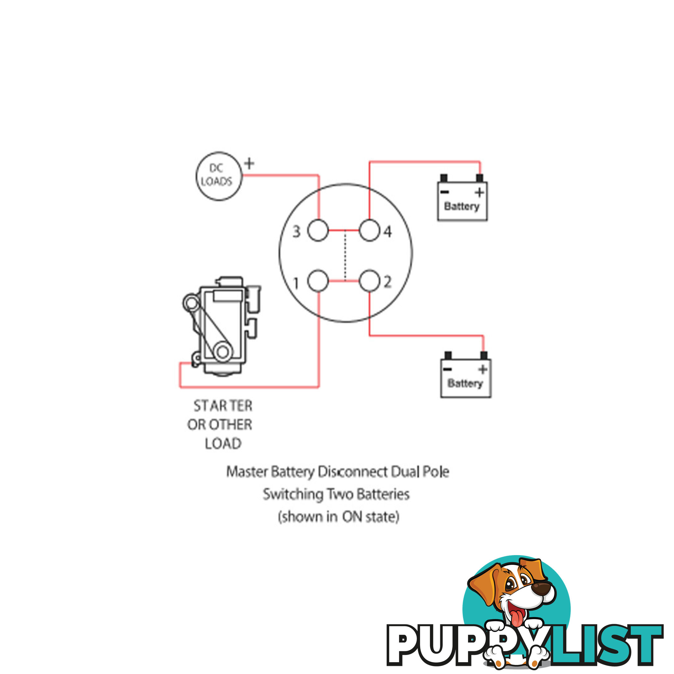 Master Disconnect Switch 500 amp 48vdc Single or Dual Battery