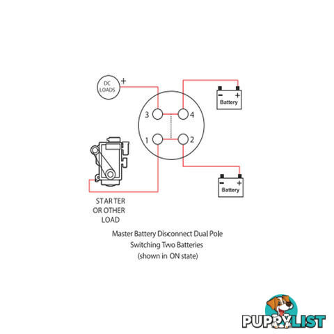 Master Disconnect Switch 500 amp 48vdc Single or Dual Battery