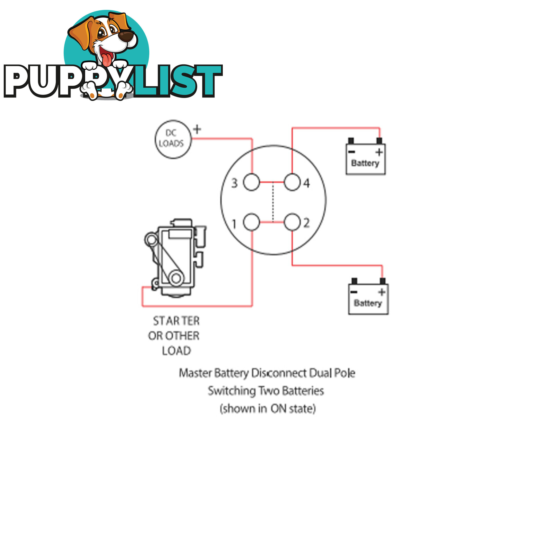 Master Disconnect Switch 500 amp 48vdc Single or Dual Battery