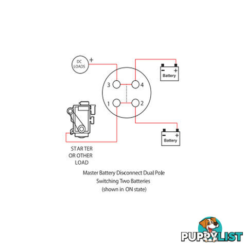 Master Disconnect Switch 500 amp 48vdc Single or Dual Battery