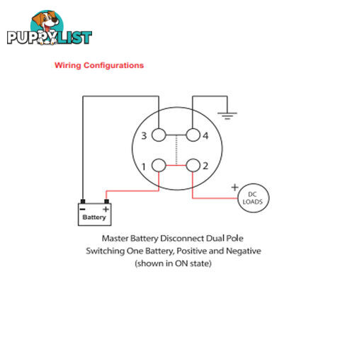 Master Disconnect Switch 500 amp 48vdc Single or Dual Battery