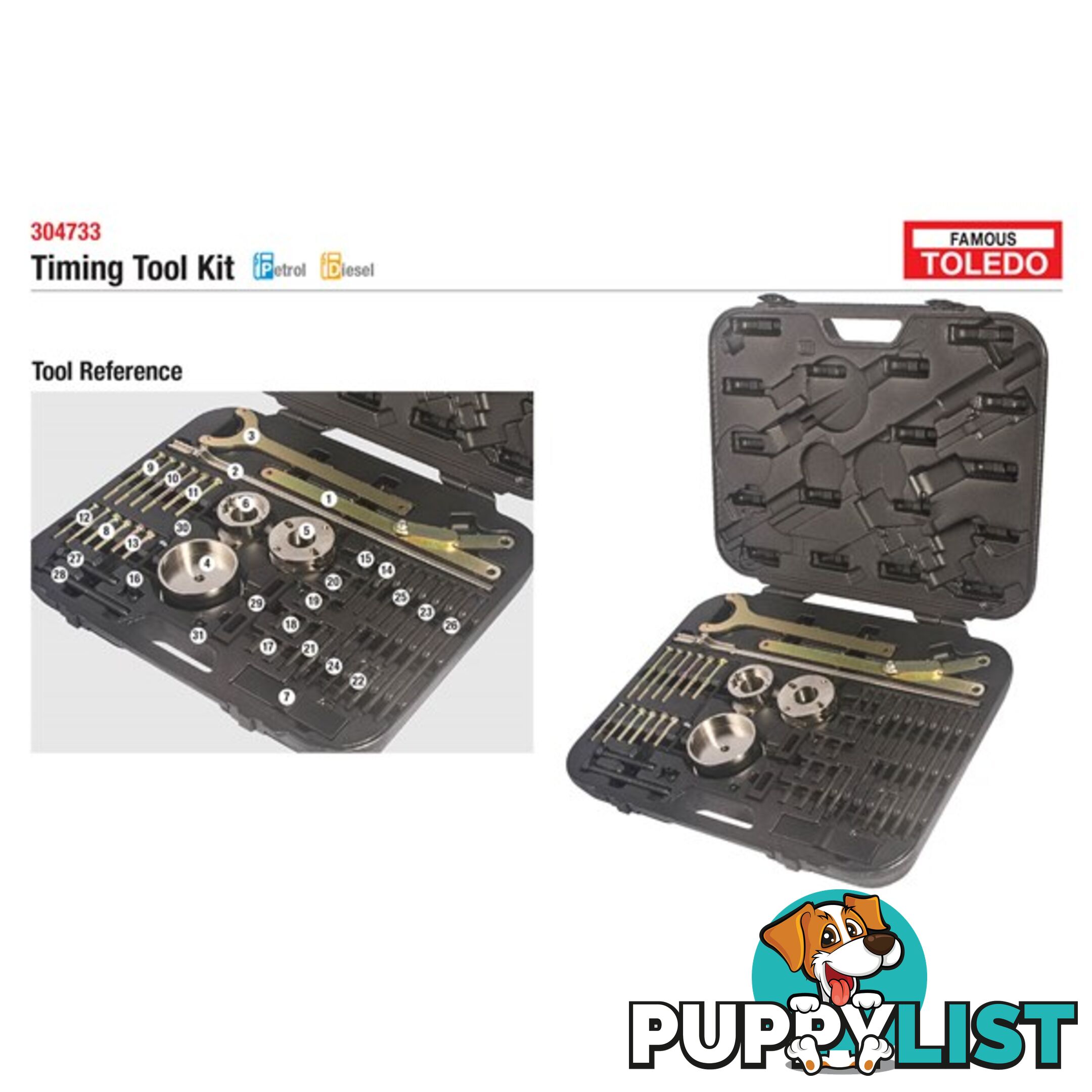 Toledo Timing Tool Kit  - Compatible With Toyota and Mitsubishi SKU - 304733