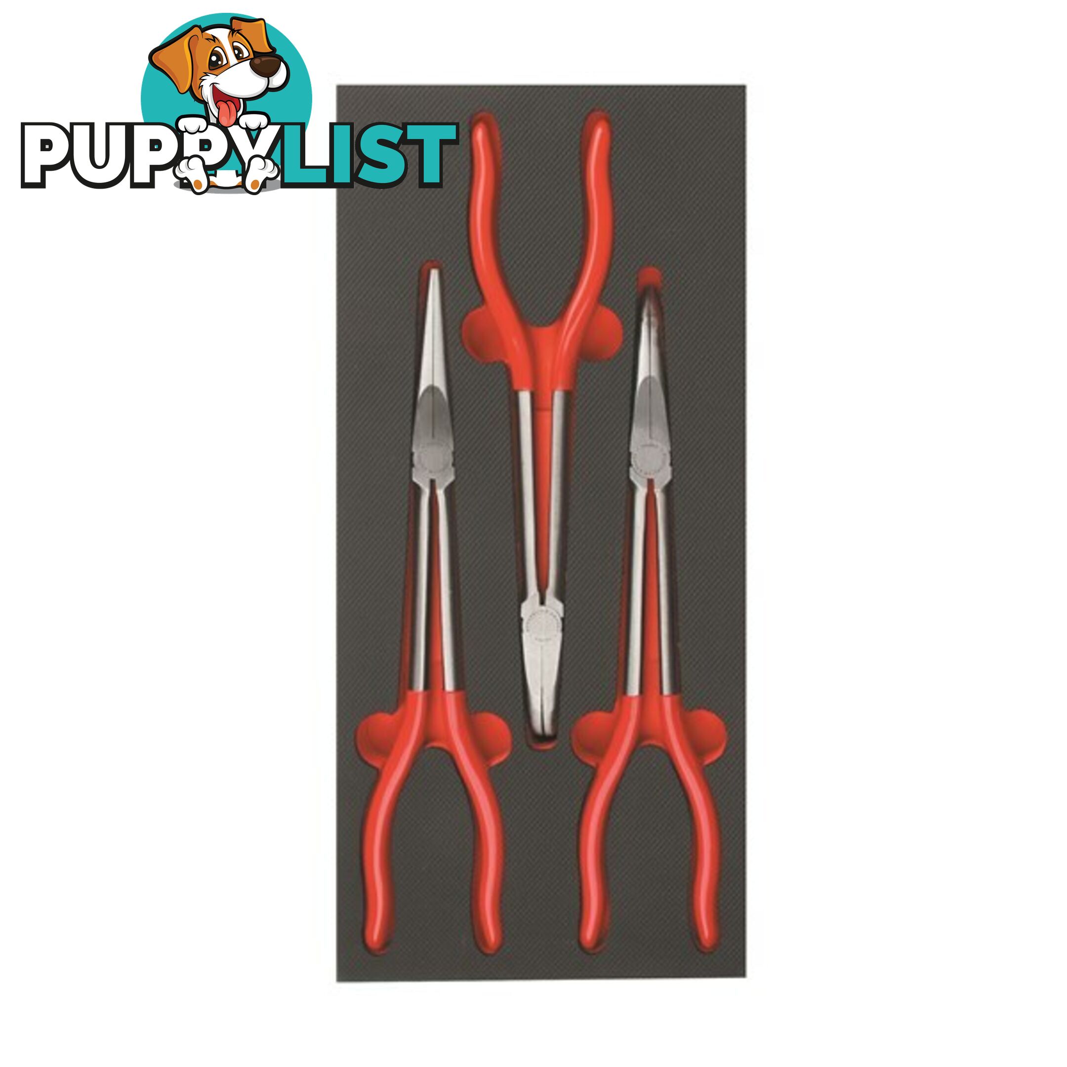 Toledo Extra Long Nose Pliers 3pc Set Straight, 45Â°, 90Â° SKU - TPSA03