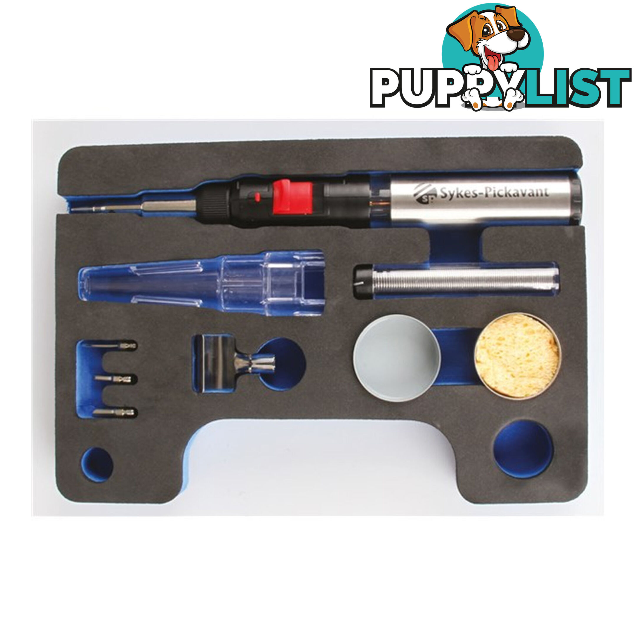 Sykes-Pickavant Butane Soldering Kit 9 pc Iron, Hot Torch, Hot Blower SKU - 680005