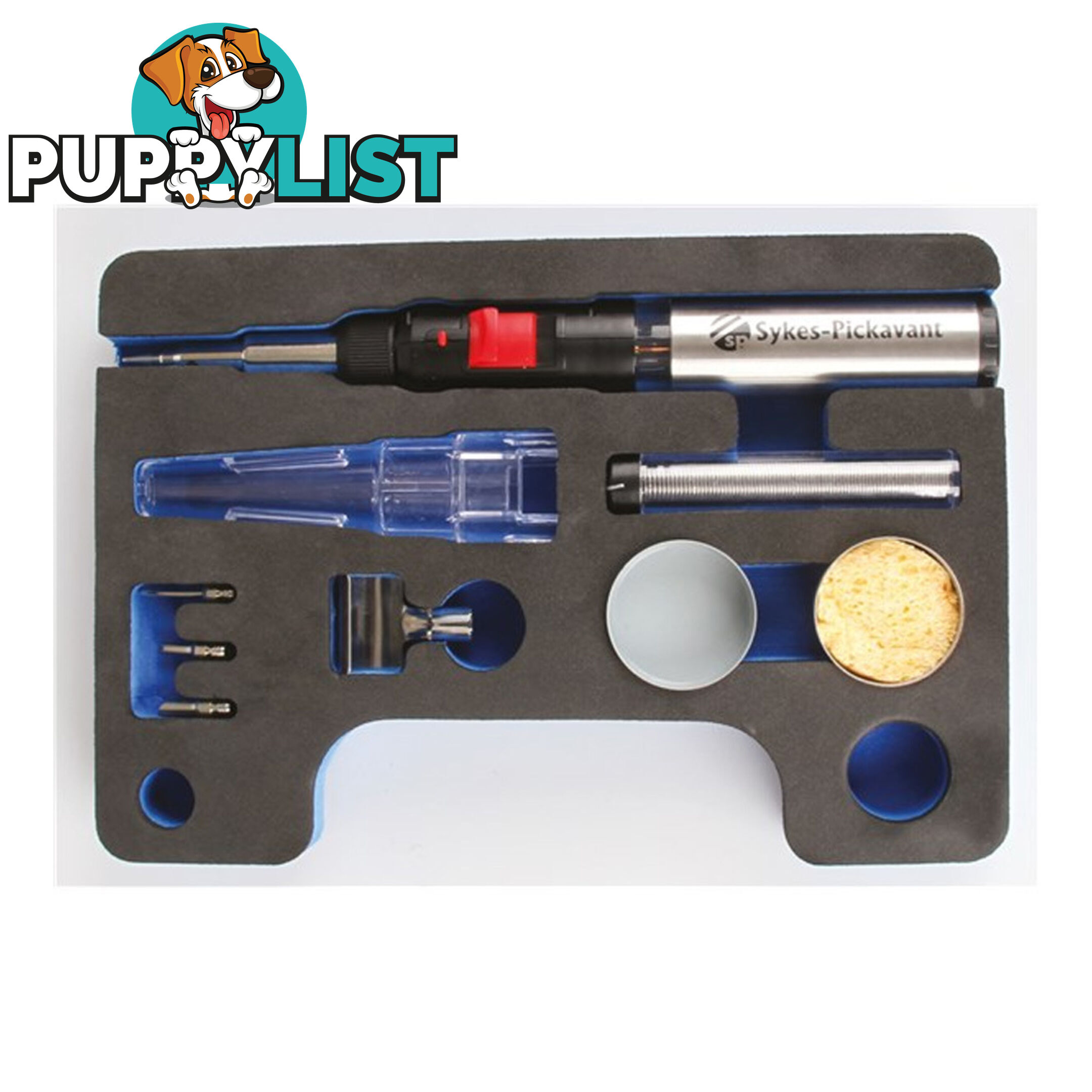 Sykes-Pickavant Butane Soldering Kit 9 pc Iron, Hot Torch, Hot Blower SKU - 680005