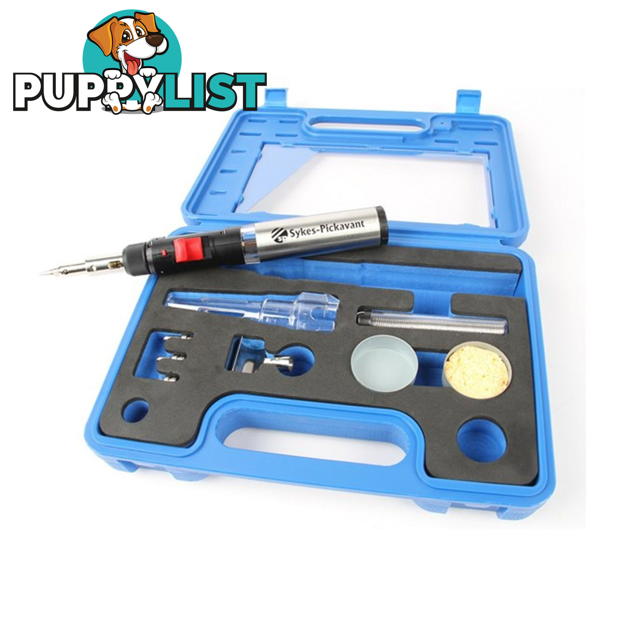 Sykes-Pickavant Butane Soldering Kit 9 pc Iron, Hot Torch, Hot Blower SKU - 680005