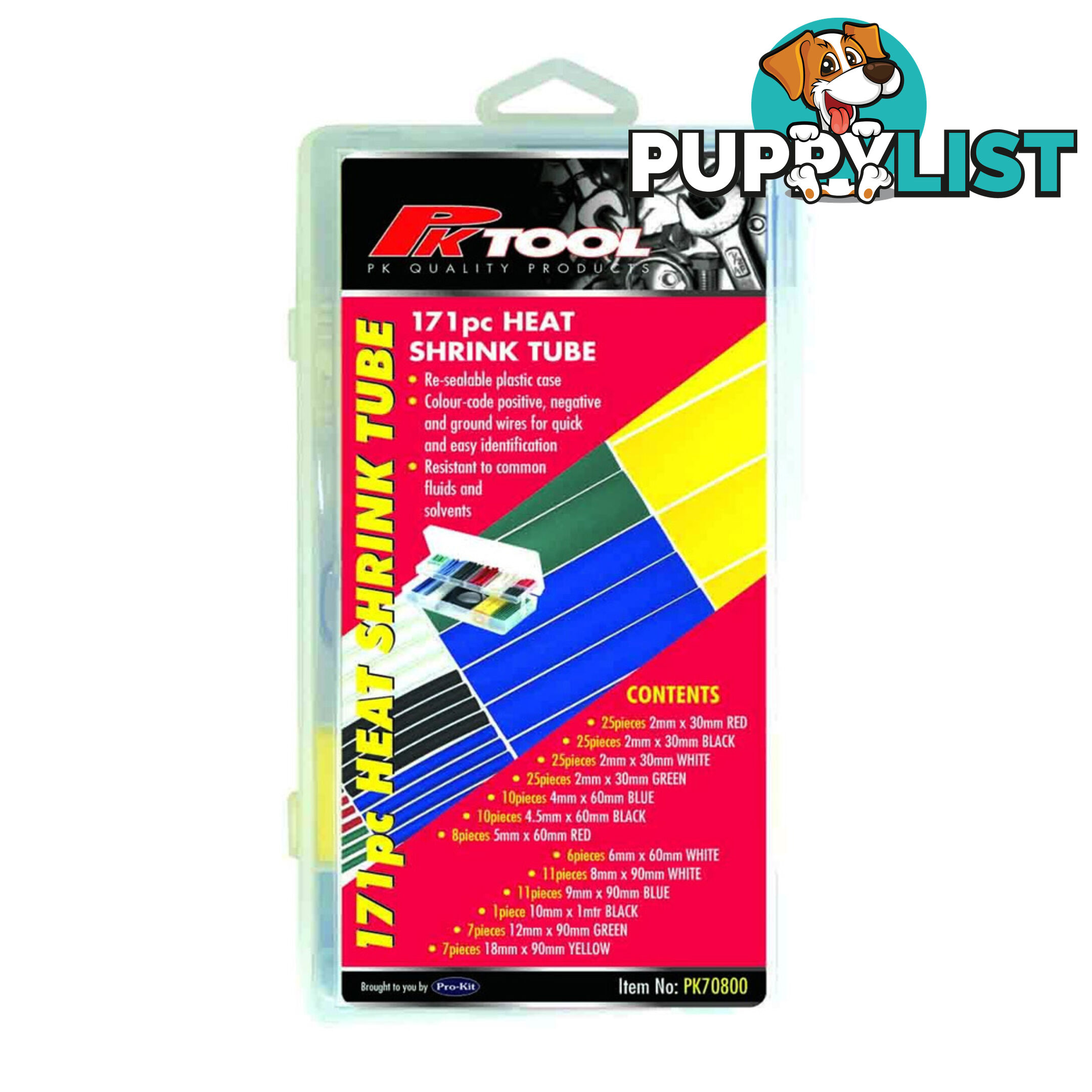 PK Tools Heat Shrink Assortment 171pc Kit SKU - PK70800