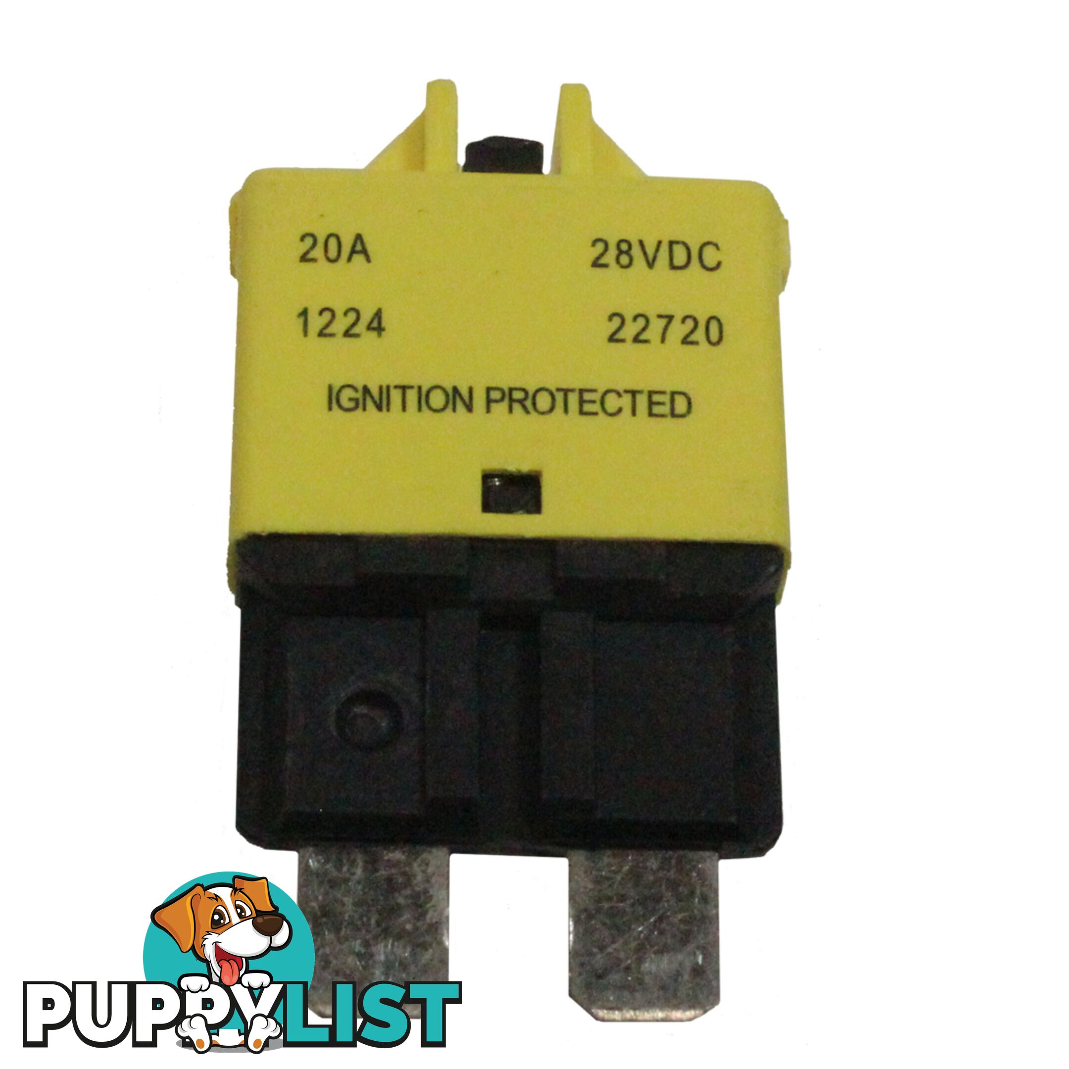 Bussman 20 amp 12-24V Resettable Blade Fuse Circuit Breaker Manual Reset SKU - 10366