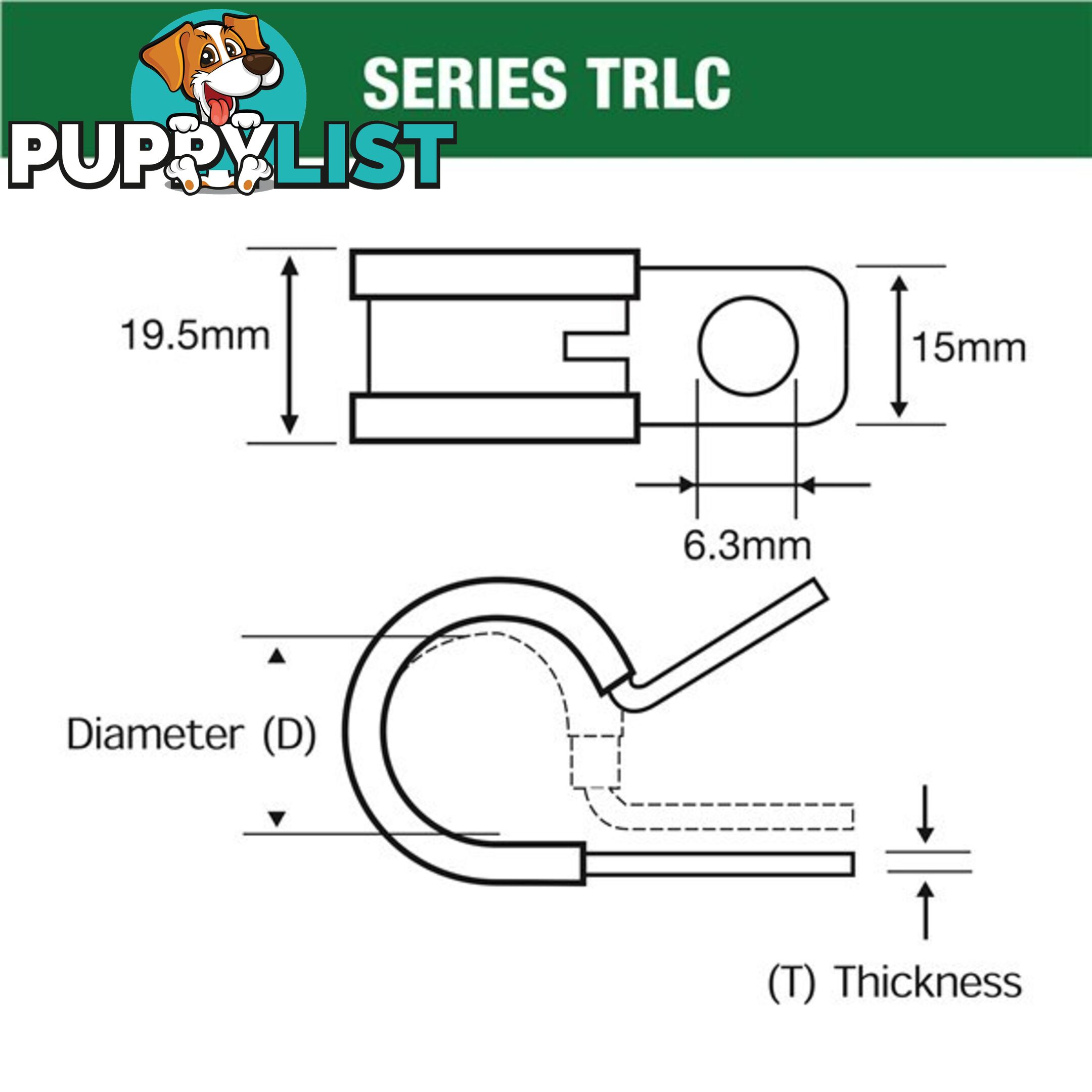 Tridon Rubber Lined Hose Clamp 22mm Zinc Plated 10 pk SKU - TRLC22P