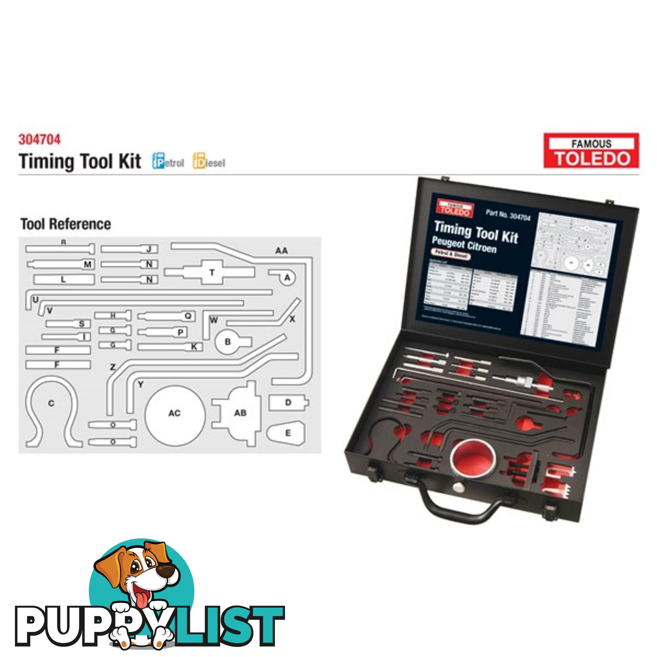 Toledo Timing Tool Kit  - Citroen   Peugeot SKU - 304704