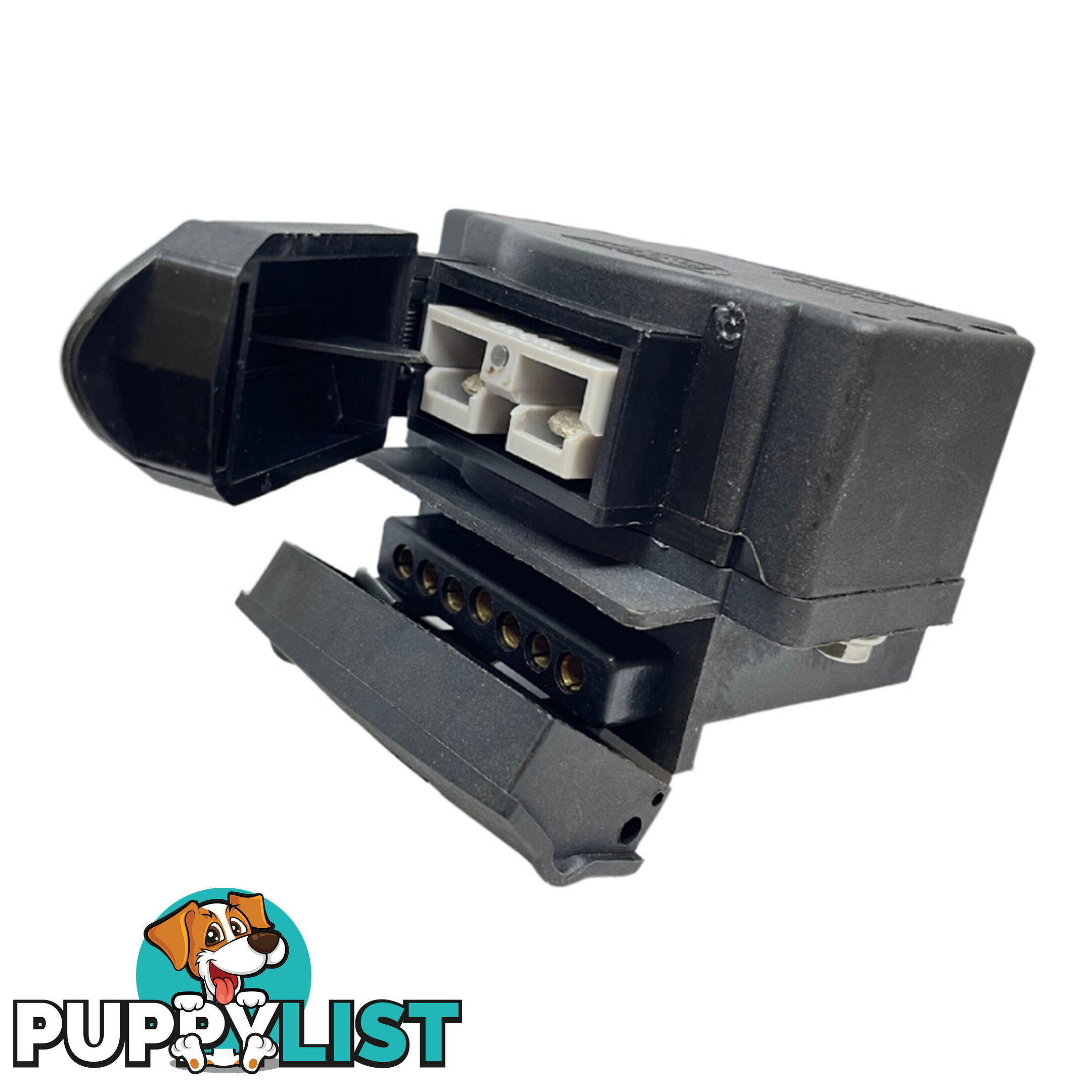 Trailer Vision 7 Pin Trailer Flat   50a Anderson Style Plug Vertical Housing SKU - TV-14665-50-7