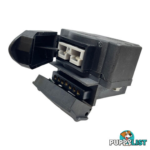 Trailer Vision 7 Pin Trailer Flat   50a Anderson Style Plug Vertical Housing SKU - TV-14665-50-7