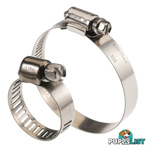 Tridon Full 316 S. Steel Hose Clamp 65mm â 89mm 10pk SKU - H316-048P