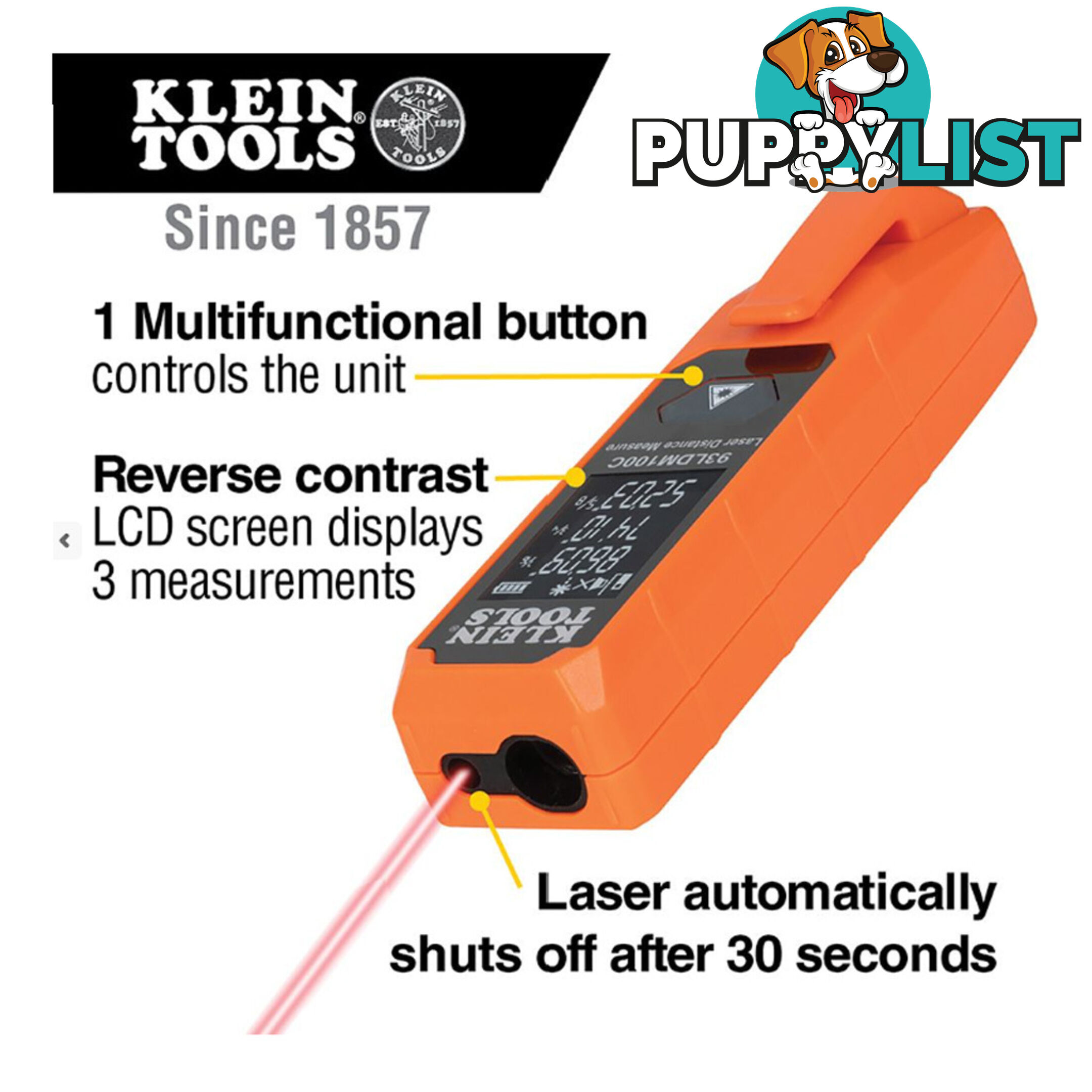 Klein Compact Laser Distance Measure 30.5m max SKU - 93LDM100C