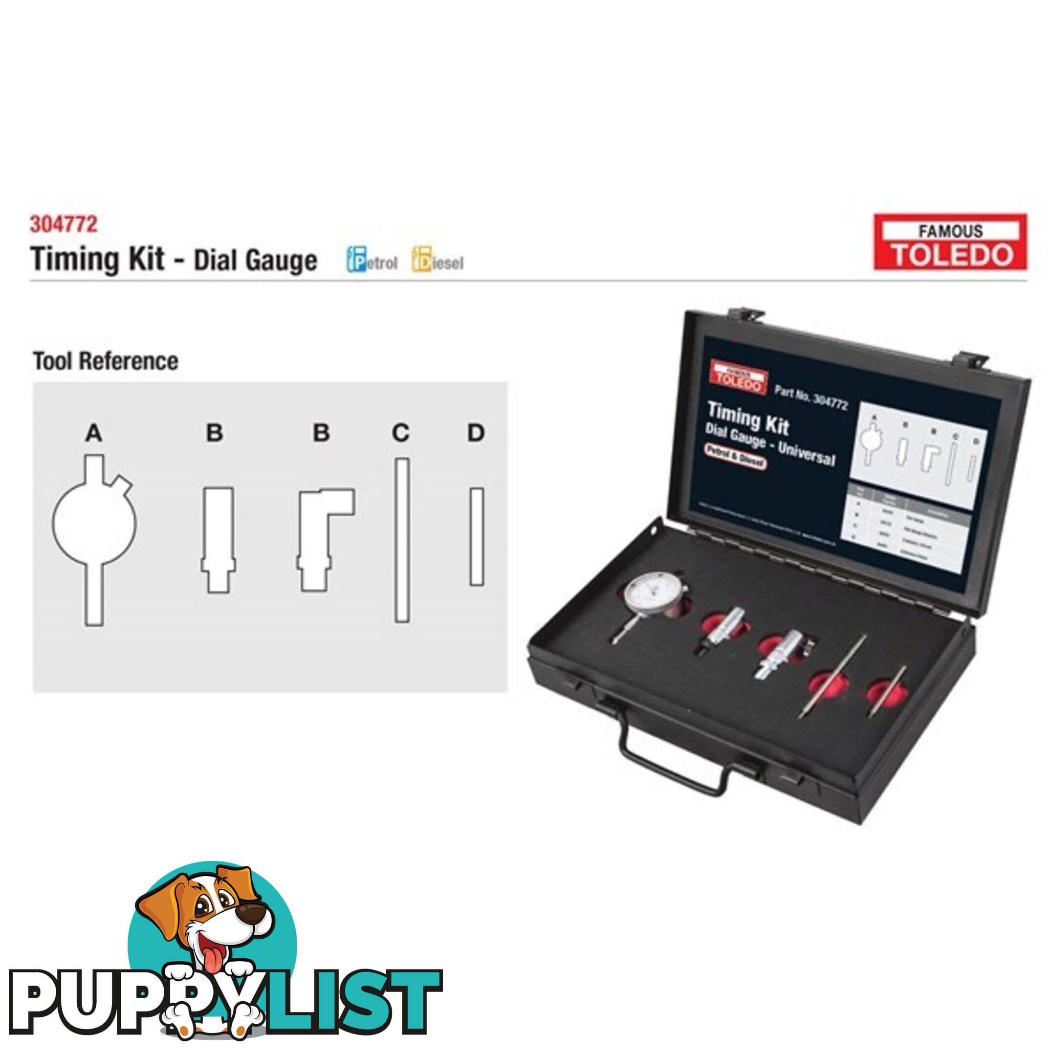 Toledo Timing Tool Kit  - Universal Suits Diesel and Petrol Engines SKU - 304772