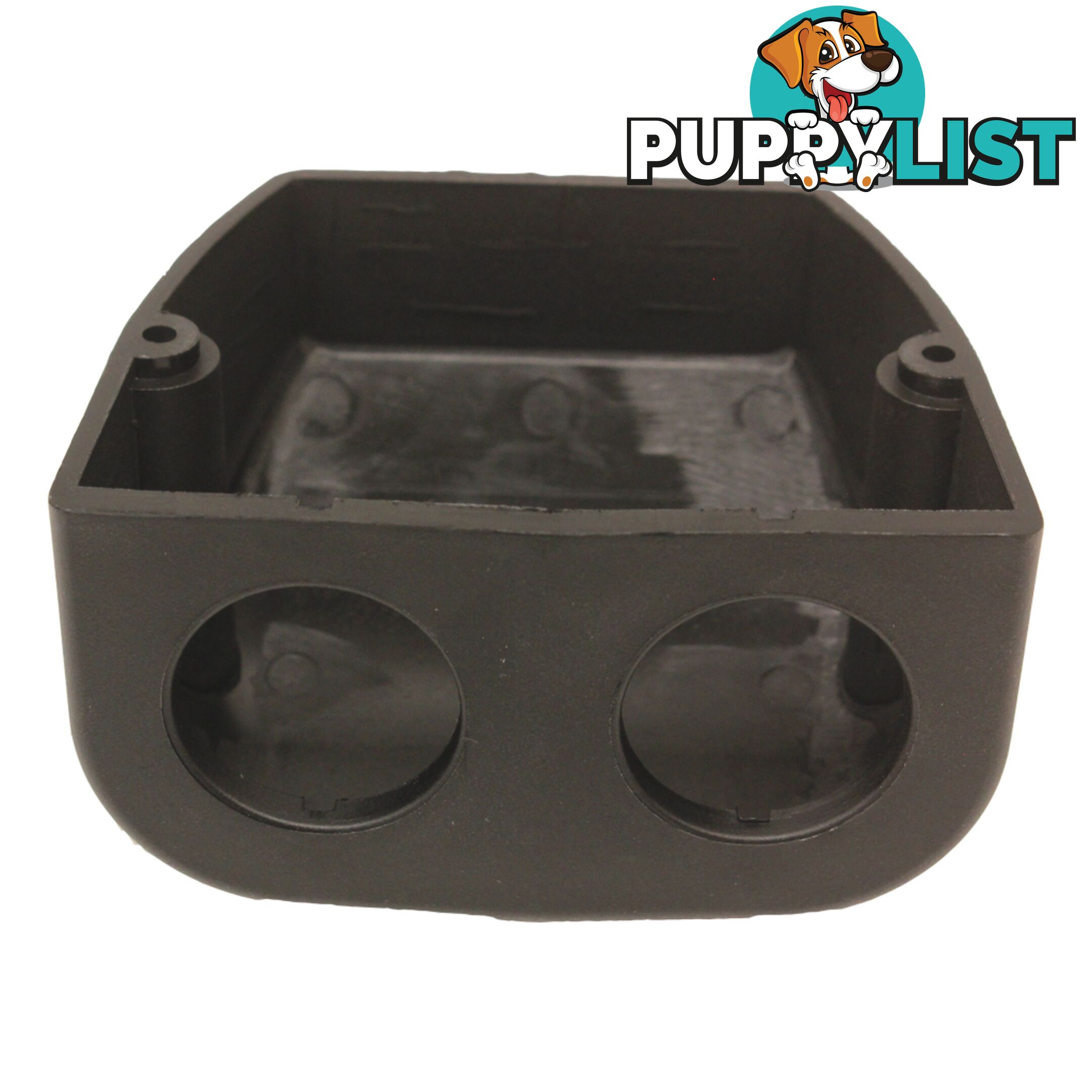 Twin Hole Surface Mount Duel Inlet Socket Heavy Duty Plastic 30mm Diameter SKU - BB-Twindome