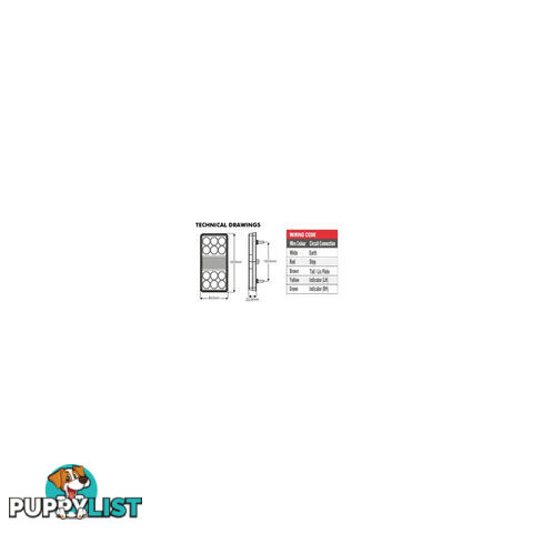 Whitevision 10-30V/12V CRL120 Series Combination Trailer Lamp SKU - CRL120LEDLH, CRL120LEDVLH, CRL120LEDRH, CRL120LEDVRH, CRL120LEDLHB, CRL120LEDVLHB, CRL120LEDTWB, CRL120LEDRHB, CRL120LEDVRHB, CRL120LEDVTWB