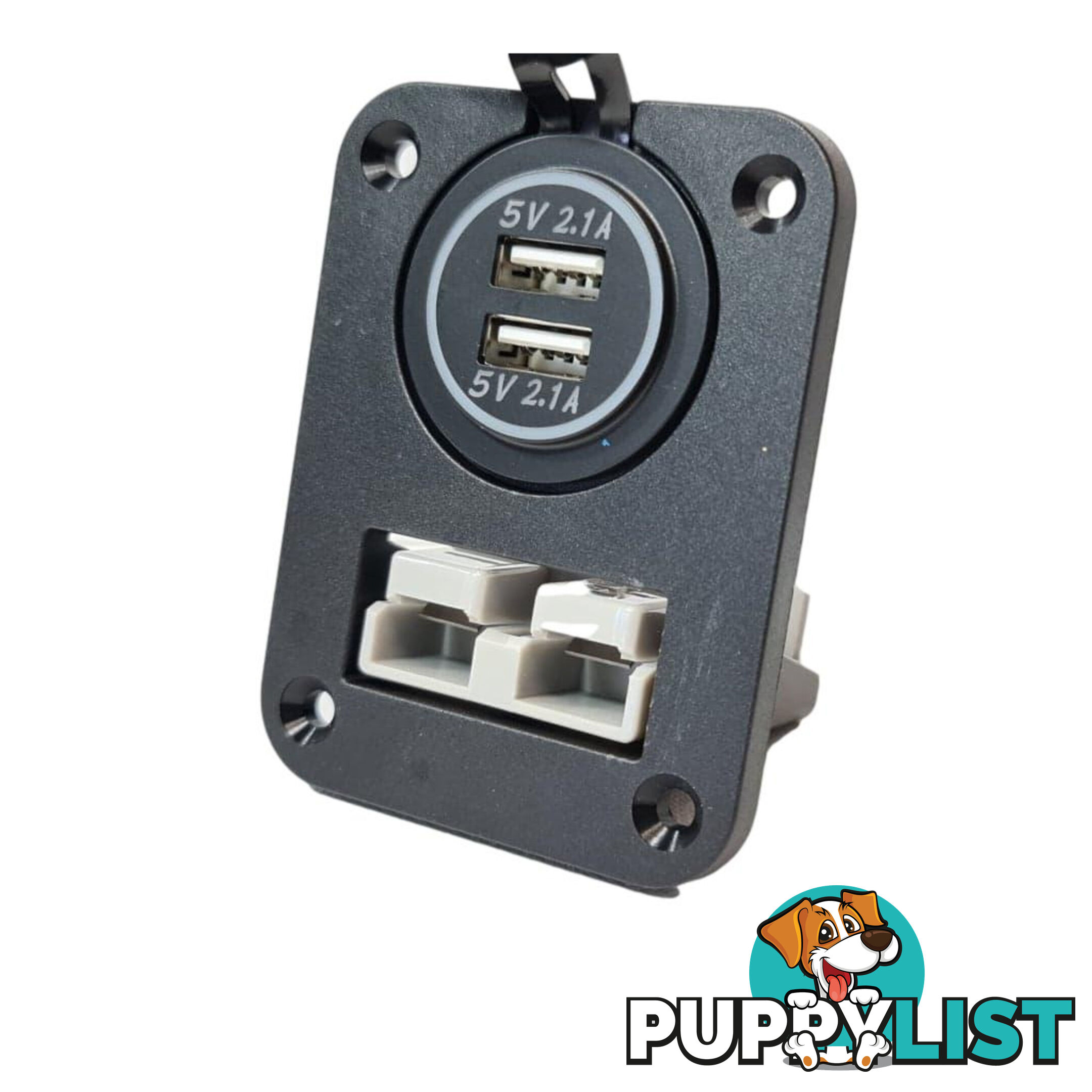 50 amp Anderson Plug and Dual USB Panel Mount Assembly SKU - AR0250aUSB