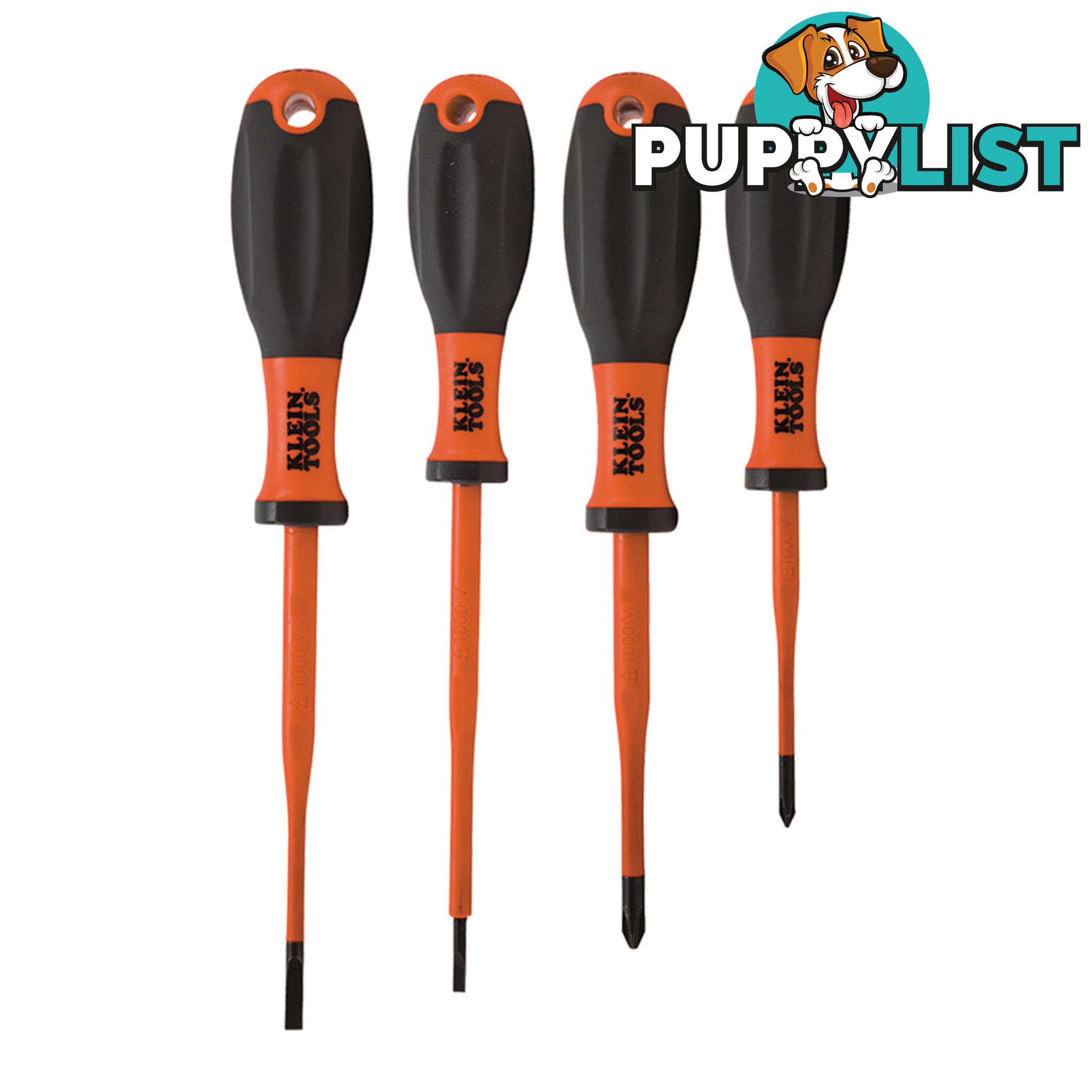 Klein 4pc Screwdriver Slim Profile Insulated 1000V 2 x Philips 2 x Slotted SKU - 32690-INS