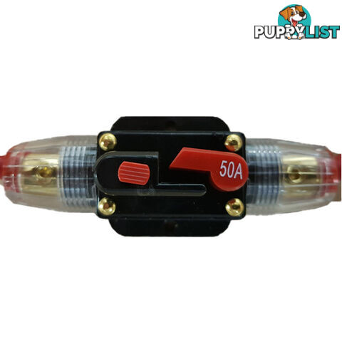 50 amp Resettable In Line Fuse Suits up to 6 B S Wire SKU - BB-MCB50A