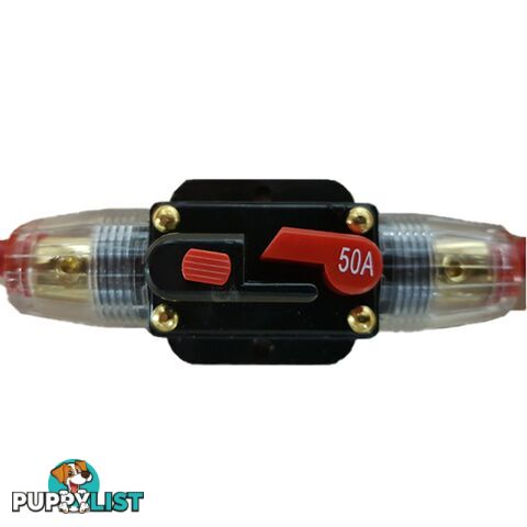 50 amp Resettable In Line Fuse Suits up to 6 B S Wire SKU - BB-MCB50A