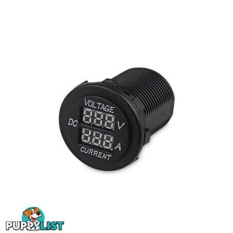 Volt   Amp Meter Round Panel Mount LED Display SKU - 10021