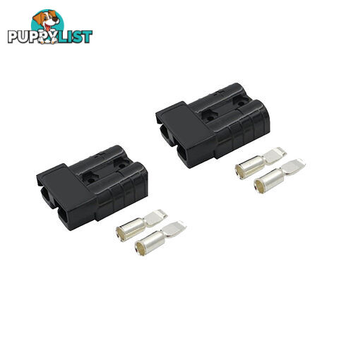 50 amp Anderson Style Plugs (Pair) Black inc Terminals SKU - 10044-pair