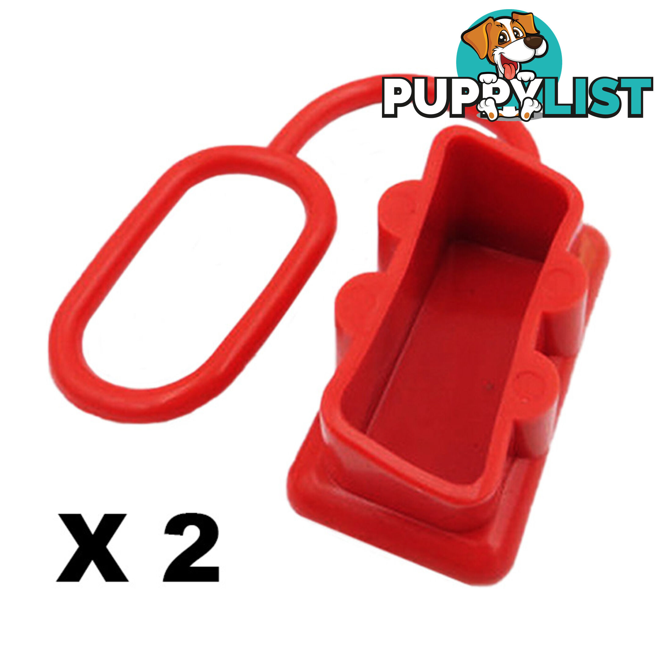 Dust Cap Red x 2 to Suit 175 Amp Anderson Plug SKU - YJ-AND175capx2