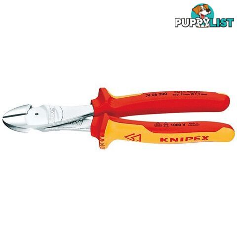 Knipex 180mm Diagonal Cutter  - High Leverage 1000V VDE SKU - 7406180