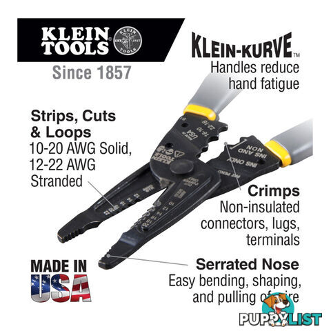 Klein Kurve Long Nose Wire Stripper Crimper SKU - 1009