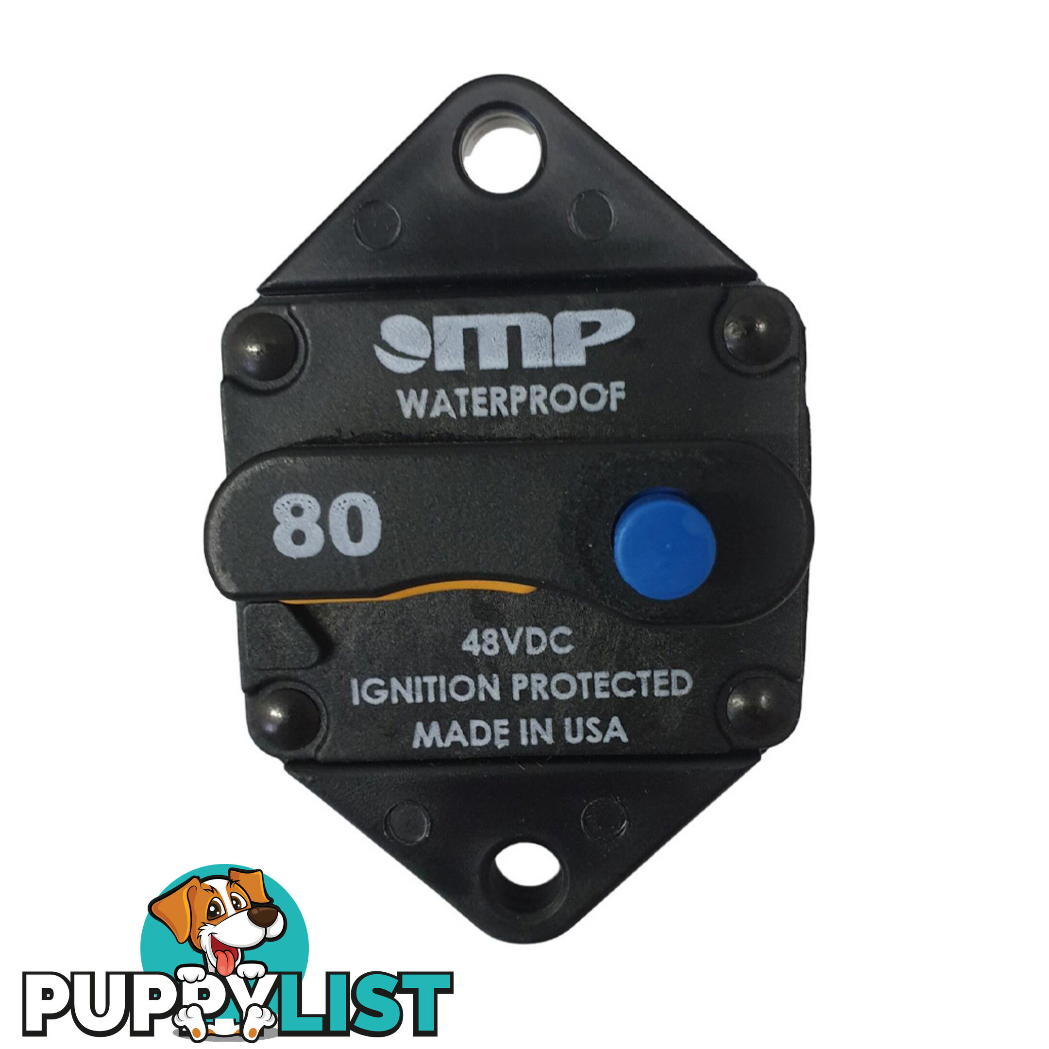 Circuit Breaker 80 amp Panel Mount Resettable Waterproof USA Brand SKU - 175-P0-080