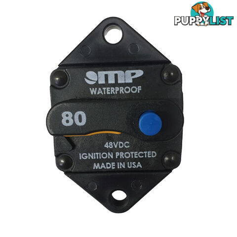 Circuit Breaker 80 amp Panel Mount Resettable Waterproof USA Brand SKU - 175-P0-080