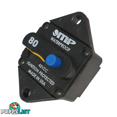 Circuit Breaker 80 amp Panel Mount Resettable Waterproof USA Brand SKU - 175-P0-080