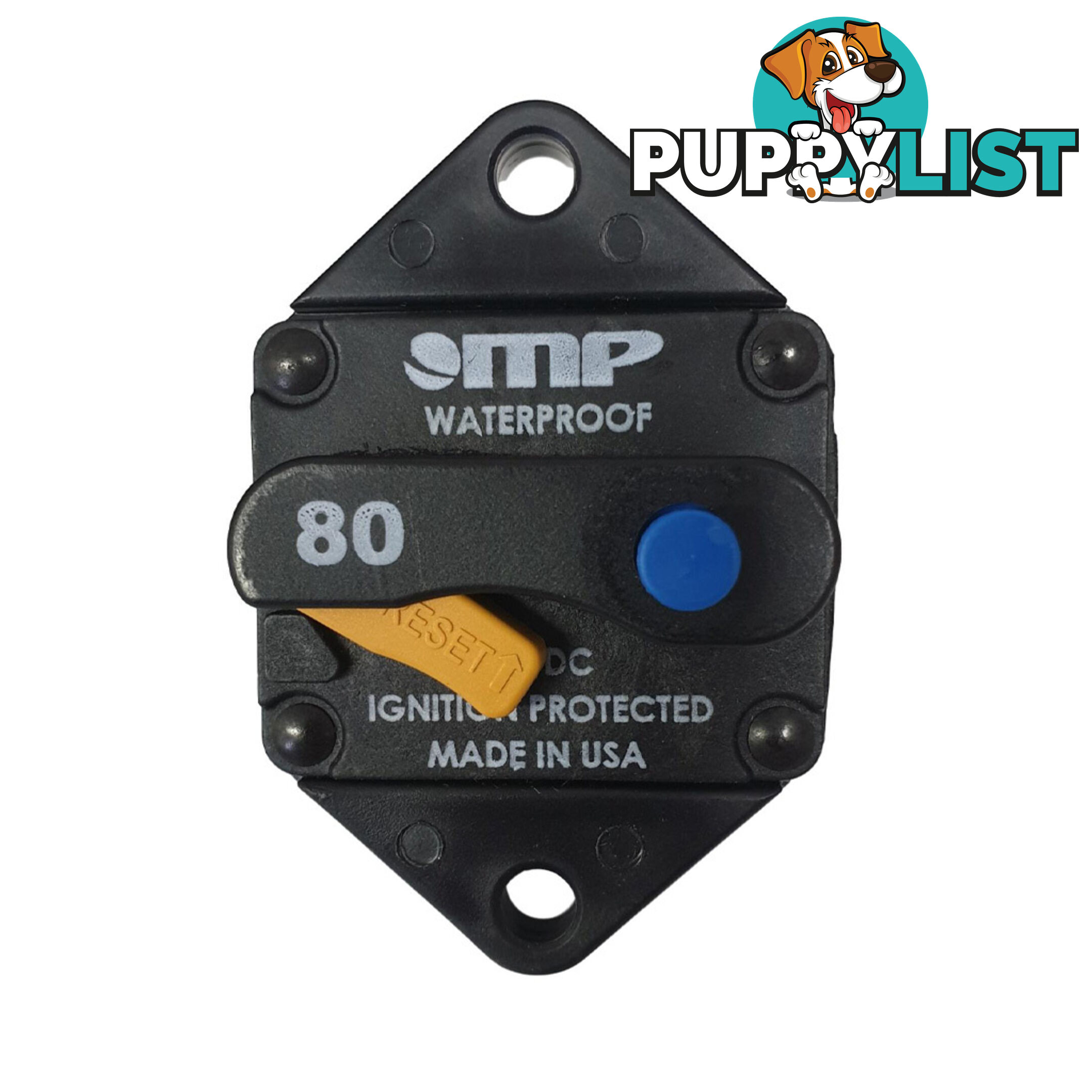 Circuit Breaker 80 amp Panel Mount Resettable Waterproof USA Brand SKU - 175-P0-080