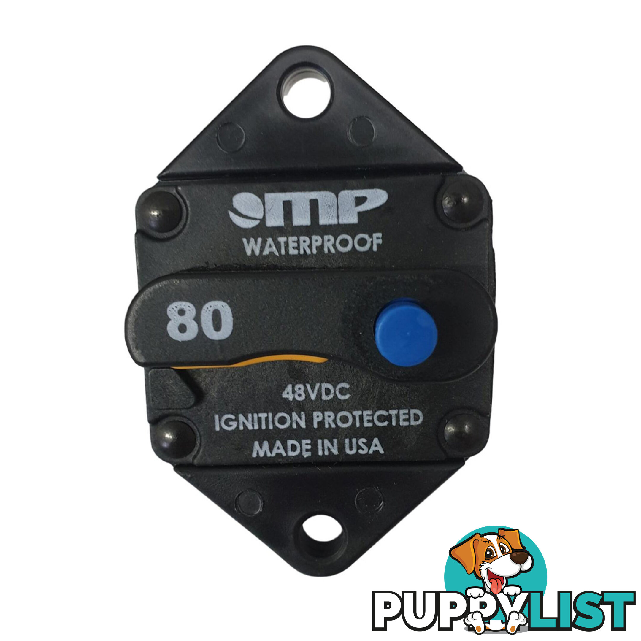 Circuit Breaker 80 amp Panel Mount Resettable Waterproof USA Brand SKU - 175-P0-080