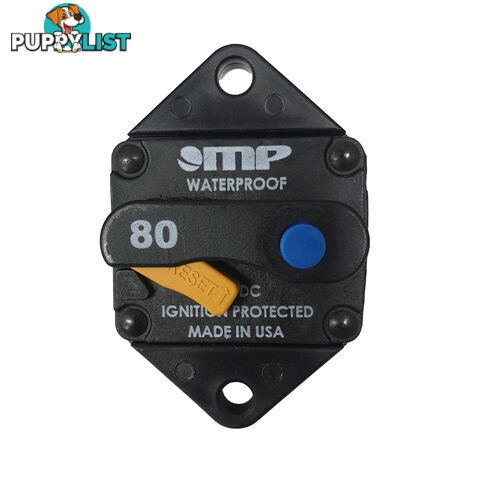 Circuit Breaker 80 amp Panel Mount Resettable Waterproof USA Brand SKU - 175-P0-080