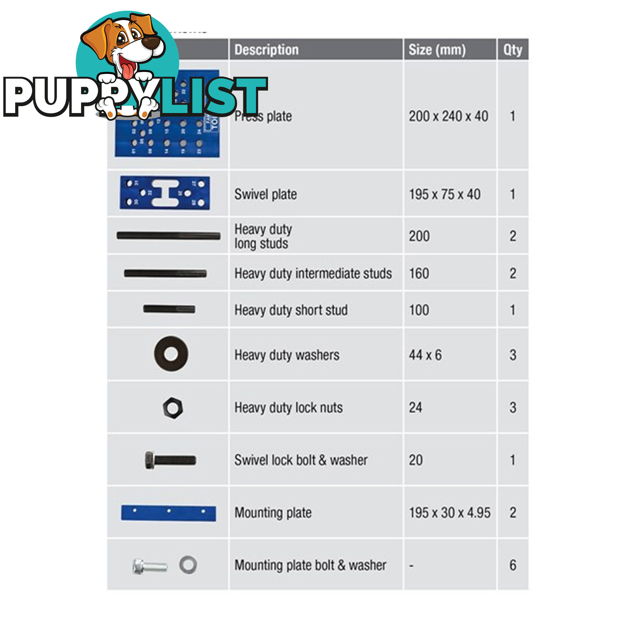 Toledo Universal Press Support Tool SKU - 311021