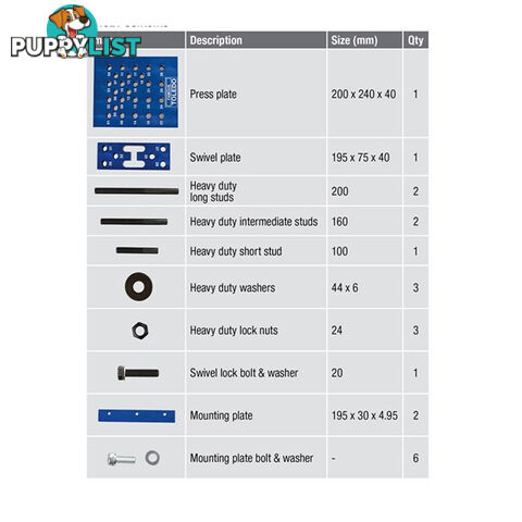 Toledo Universal Press Support Tool SKU - 311021