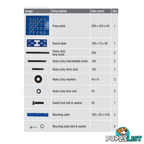 Toledo Universal Press Support Tool SKU - 311021