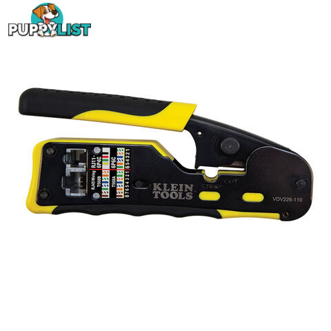 Klein Pass-Thru Modular Crimper RJ11 / RJ112 / RJ45 All In One SKU - VDV226-110