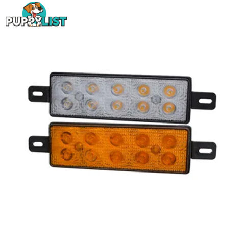 WhiteVision Bull Bar Lamp LED Directional Indicator Amber/Clear SKU - FM880A, FM880C, FM880LEDB