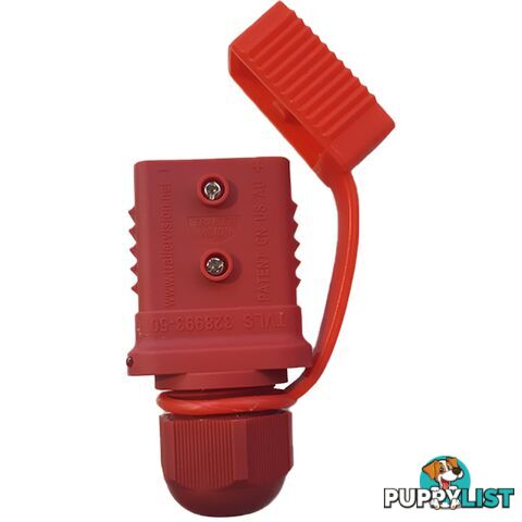 50 amp Anderson Plug Weather Proof Cover Red with LED Power Indicator SKU - TVN-328993-50R