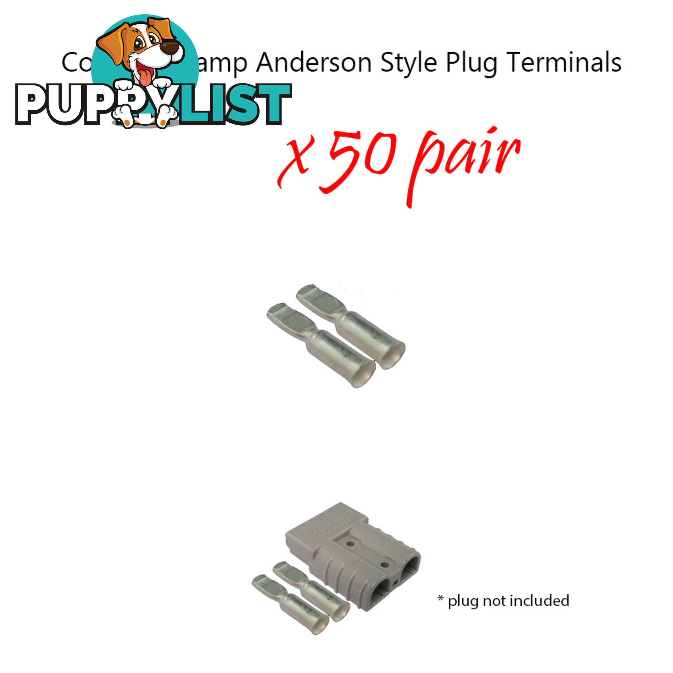 100 x 50 amp Anderson Plug Copper Terminals SKU - 10124