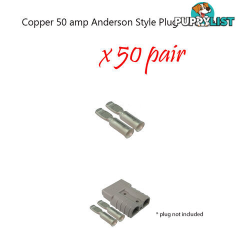 100 x 50 amp Anderson Plug Copper Terminals SKU - 10124