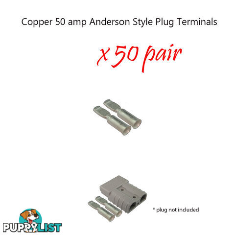 100 x 50 amp Anderson Plug Copper Terminals SKU - 10124