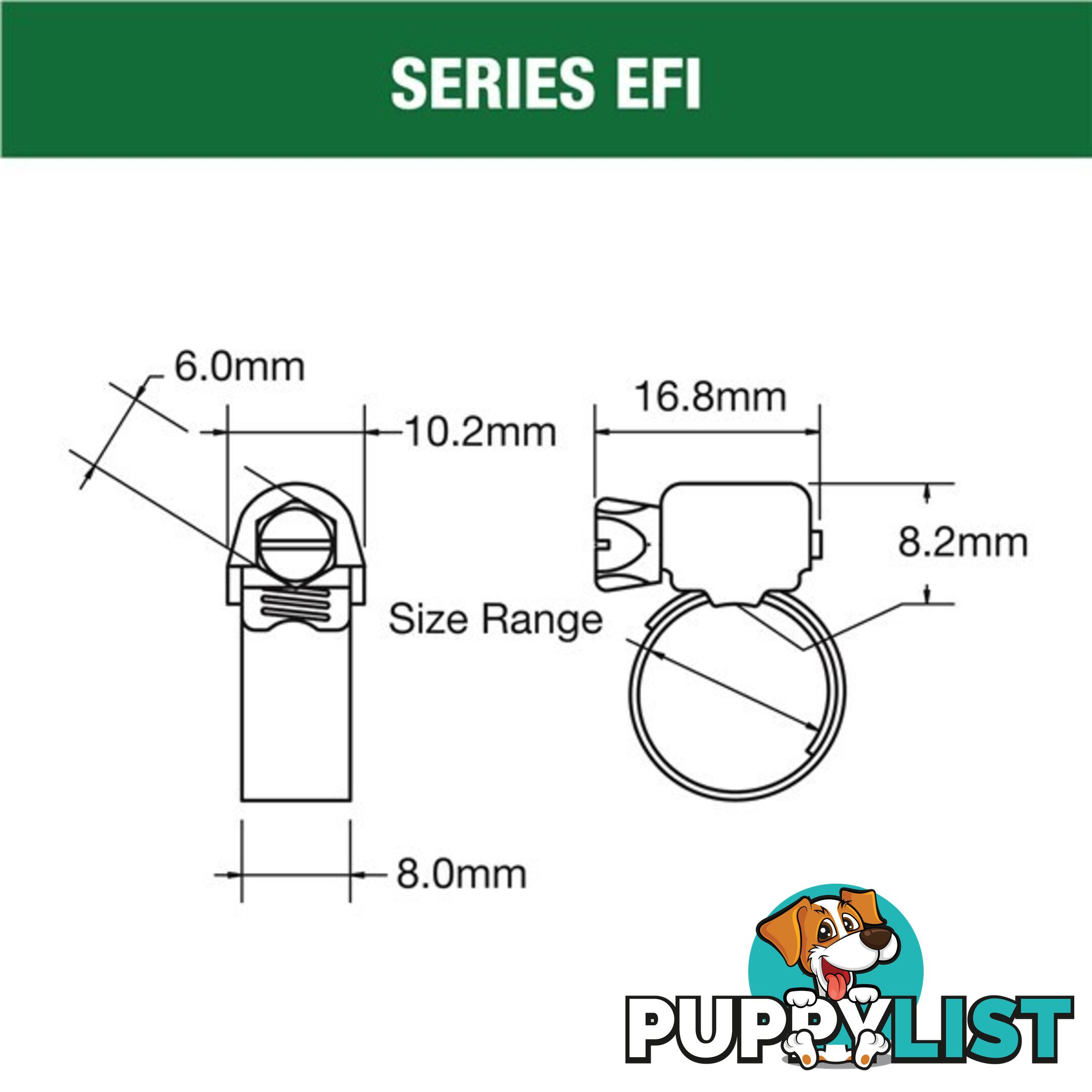 Tridon Extended Tang Micro Hose Clamp Pack  9mm  - 17mm 10pk SKU - EFI005P